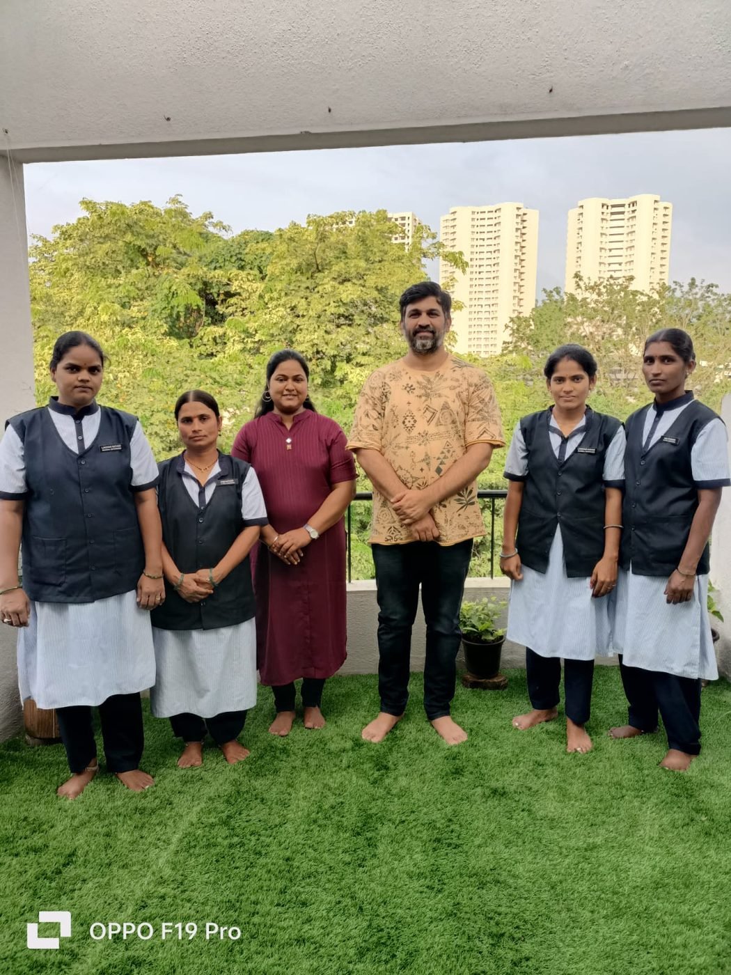 Our team with celebrity client Digpal Lanjekar